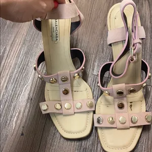 🎉HP🎉 Balenciaga Studded leather wedge sandals thumbnail 4