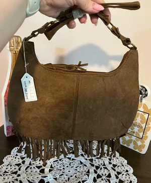 Light Brown NWT Non branded Crossbody with Fringe thumbnail 1