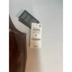 Chocolate Brown And Now This faux leather mini dress size Med, style MR10133GSPU thumbnail 3