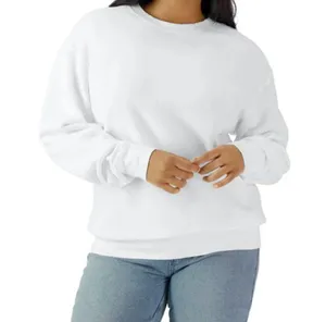 Sporty & Rich Crew Neck White Sweatshirt Oversized Street Wear thumbnail 2