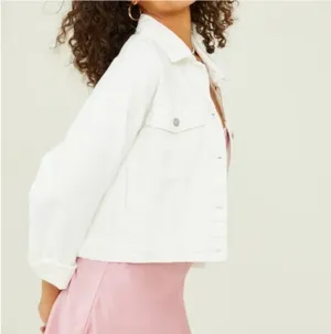 NWT Altar’d State Bride White Jean Jacket thumbnail 3