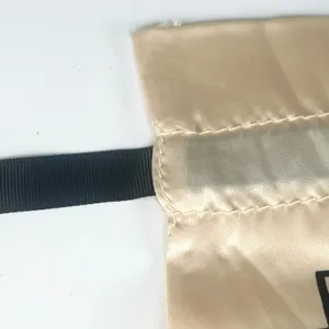 Sephora Glam Straight Drawstring Satin MakeUp Delicates Travel Bag Champagne New thumbnail 3