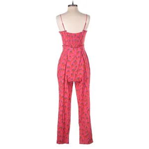 FARM Rio Pink Floral Ruffle Jumpsuit – Size Small thumbnail 3