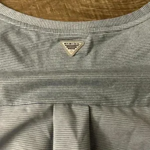 Columbia Women Large Gray Striped Shirt Outdoor Long Sleeve Round Neck thumbnail 7