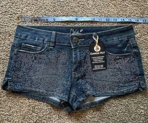 Women’s Medium Boutique Custom Sequined Shorts Size MED NWT thumbnail 1