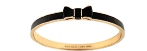 KATE SPADE Black Take A Bow Enamel Layering Stackable Bangle Bracelet thumbnail 16