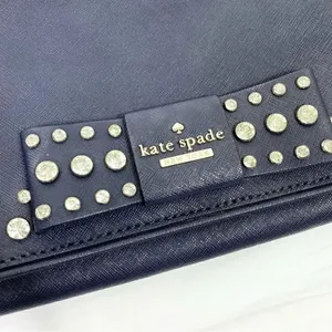 Kate Spade New York Eva Davies Mews Bow Offshore Navy Blue Clutch Purse thumbnail 5