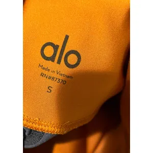 ALO YOGA Colorblock Leggings Orange/Grey Size-Small thumbnail 4