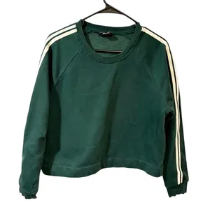 Anthropologie Maeve Green Arm Stripe Womens‎ Medium Green Crew Neck Long Sleeve thumbnail 1