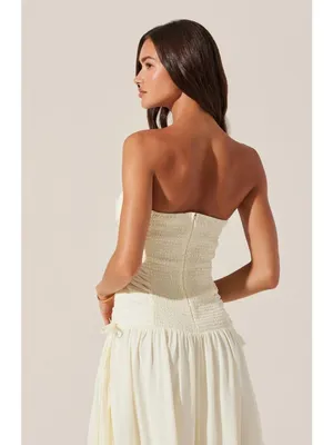 ASTR the Label Zori Dress in Cream Large New Womens Midi thumbnail 12