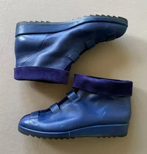 Vintage 90s Charles Jordan Avant Garde Leather Strap Ankle Boots thumbnail 1