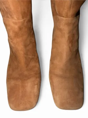 Vince Tall Suede Over-the-Knee Boots in Tan Suede thumbnail 2