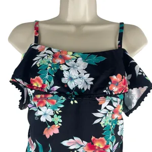 Tommy Bahama Floral Springs Flounce Tankini Top Swim Size XS thumbnail 5