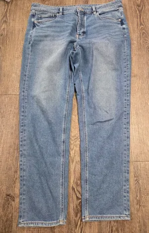 American Eagle TOMGIRL Button Fly Denim Jeans Stretch 14 Long Tall thumbnail 1