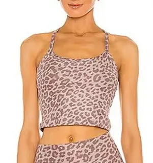 Beyond Yoga Spacedye Cropped Tank Top Size XL Cheetah Leopard Pilates Yoga Gym thumbnail 1