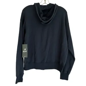 Glyder Vintage Oversized‎ Zip Up Hoodie Navy Blue Women Small NWT $88 PDP-6865 thumbnail 7