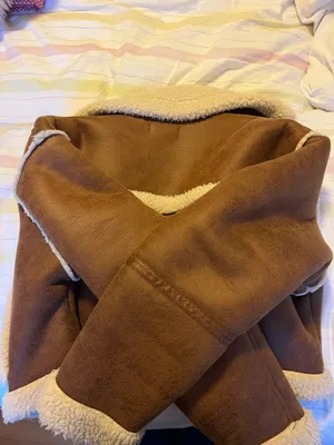 ASOS Faux Shearling Jacket Tan thumbnail 7
