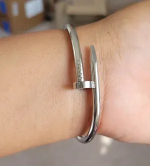 Silver Nail-Style Bangle Bracelet thumbnail 3