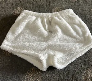 Amazon Fuzzy White Pajama Shorts thumbnail 1