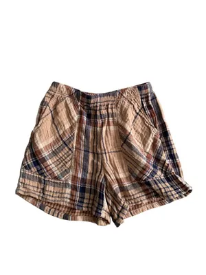 AERIE Brown Plaid High Waist Shorts Size XS thumbnail 6