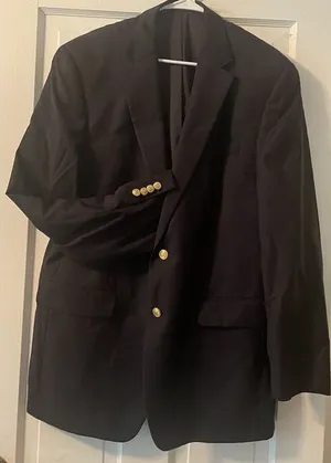 Lauren Ralph Lauren Men's Navy Wool Suit Coat Blazer Jacket 42L‎ thumbnail 1