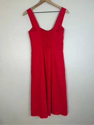 Few Moda Cassia Linen Midi Dress in Red size 8 $173 thumbnail 12