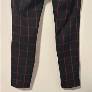 Zara Black Red Work Career Office Academia Dress Pants Plaid Size Small thumbnail 5