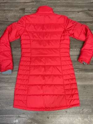 Columbia Women’s S Red Omni-Heat Long Puffer Coat Full Zip thumbnail 3