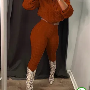 Grey Cable Knit Jumpsuit thumbnail 3