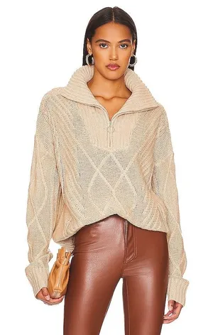 Jax Knit Sweater in Beige SNDYS thumbnail 1