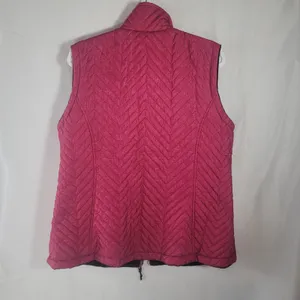 Free Country Reversible Quilted Puffer Vest Faux Fur Crimson Rose XL Gorpcore thumbnail 3