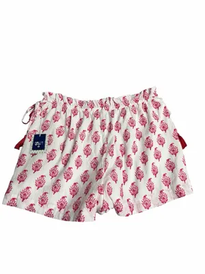 Roller Rabbit x Target Women's Bouquet Side-Tie Beach Pull-On Shorts in Pink XXL thumbnail 3
