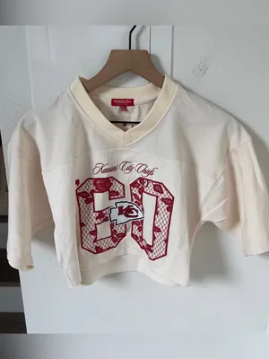 Anthropologie Mitchell & Ness NFL Cropped Jersey Kansas City Chiefs NWT thumbnail 2