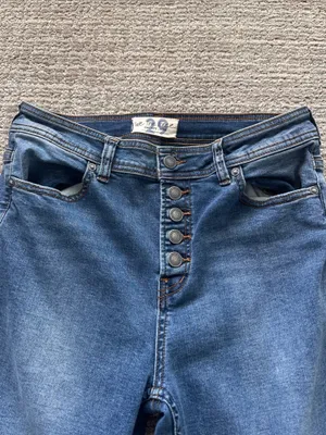 We The Free Button Fly Flare Jeans Womens 29 Blue Mid Rise Boho Festival thumbnail 5