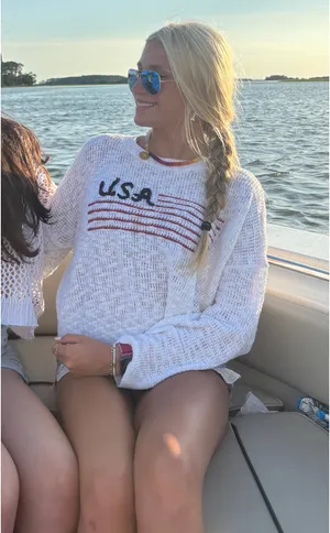 USA Sweater White thumbnail 3