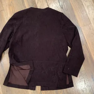 Vintage Womens Brown Suede Blazer Jacket Size 14 thumbnail 8