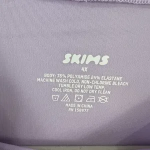 Skims 4x Long Sleeve Lavender Purple Bodysuit EUC thumbnail 2