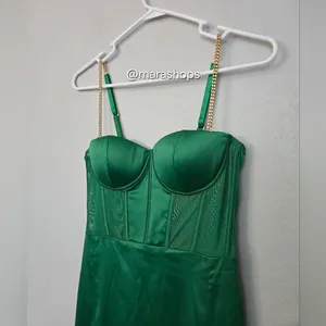 Meshki Talisa Chain Strap Green Dress thumbnail 5