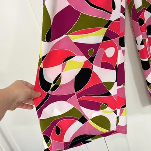 V Cristina Small Pink and Black Pop Art Wide Leg Pants thumbnail 5
