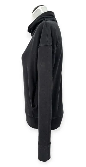 Lululemon | Sz 4 | Go Forward Black Funnel Neck Long-Sleeve Pullover Sweatshirt thumbnail 8