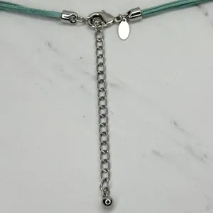 Chico's Silver Tone Faux Turquoise Beaded Pendant Necklace ✨ thumbnail 3
