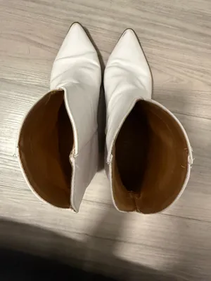 White Faux Leather Ankle Boots Women’s 5.5 SHEIN thumbnail 5
