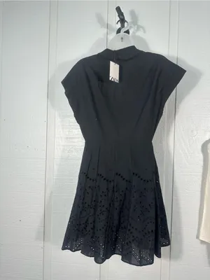 Zara Black Short Sleeve Dress Size Medium NWT thumbnail 5