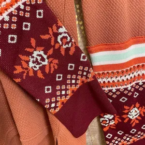 Free People Boho Long Sleeve Mikah Layering Sweater Autumn Combo Small NWT thumbnail 4