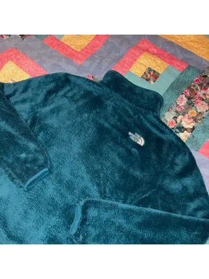 The North Face $120 Woman’s Medium teal fleece zip jacket Outdoor Or Casual thumbnail 4