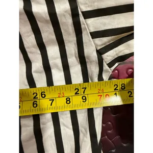 Striped Button Down Shirt Women's‎ Small Cut Out Shoulder Long Sleeve thumbnail 7
