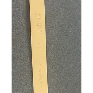 Michael Kors Brown Pebbled Leather Skinny Belt Gold Tone Buckle Size M thumbnail 4