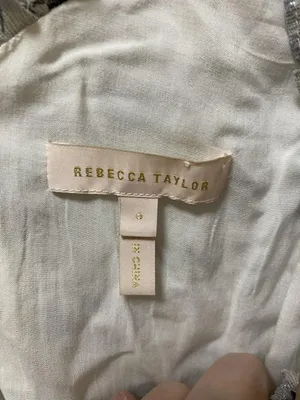 Rebecca Taylor Dress Womens 6 Blue Floral Ruched Fit Flare Midi 3/4 Sleeve thumbnail 3