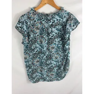 Ann Taylor LOFT Floral Print V Neck Blouse Size Small thumbnail 4