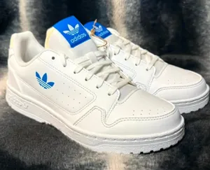 Adidas NY 90 Sneakers White Blue Trefoil Women’s 7 Youth 5.5 NWT thumbnail 1